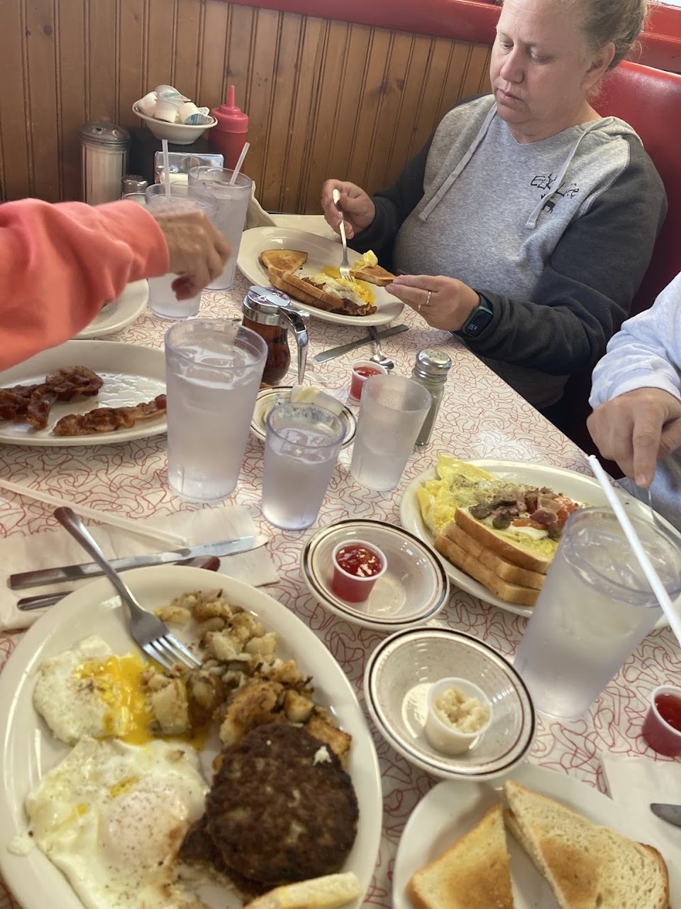 Printed menu showing classic diner fare.